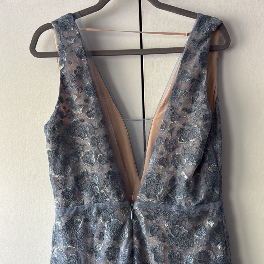 BCBGMaxAzria Light Blue Embroidered Maxi Dress - Picture 7 of 11